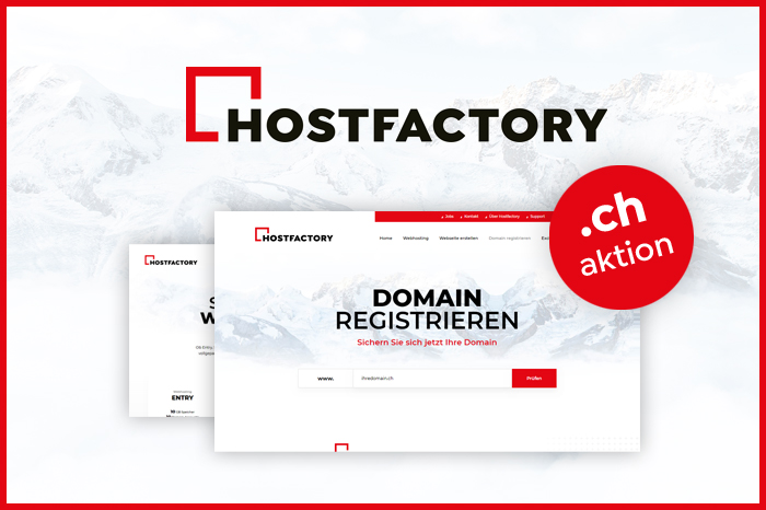 Jetzt .ch Domainregistrationen für fünf Franken